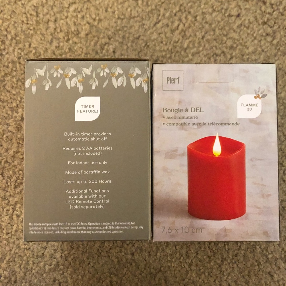 Pier 1 Flameless Candles - Red
